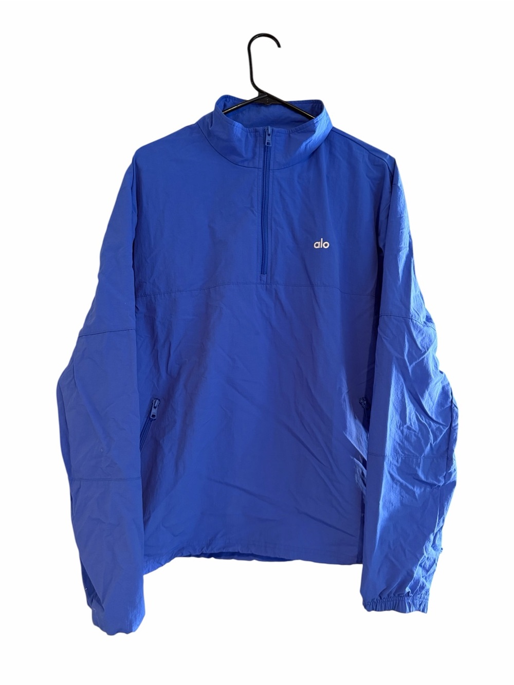 ALO Yoga Unisex Royal Blue Half-Zip Windbreaker - Gem
